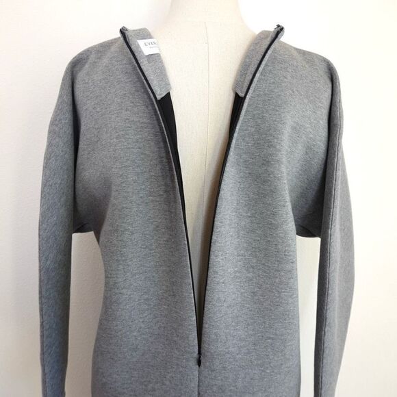 Everlane The Scuba Knit Sweatshirt Dress 3/4 Sleeve Gray Size Medium - Picture 10 of 16
